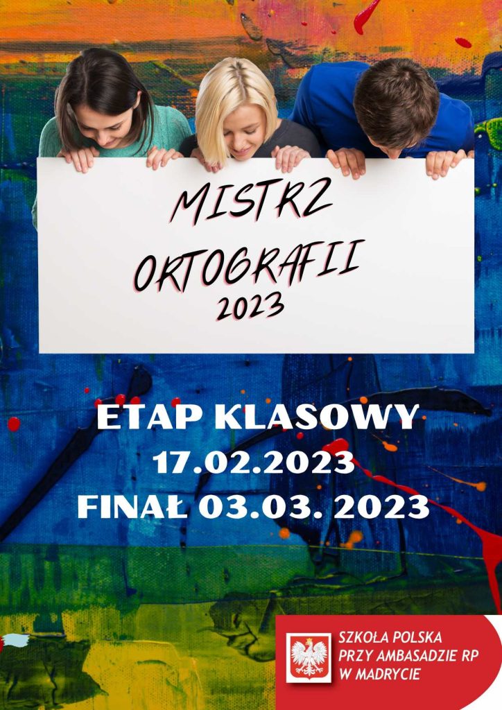 Szkolny konkurs ortograficzny ,,Mistrz ortografii 2023″