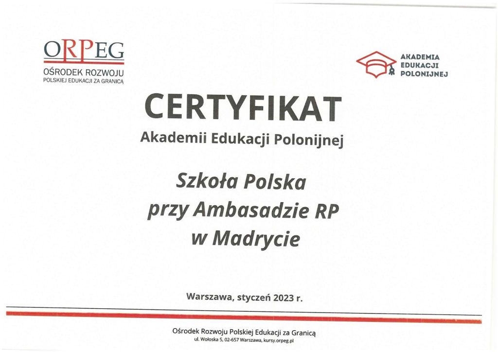 Nasza Szkoła liderem Akademii Edukacji Polonijnej