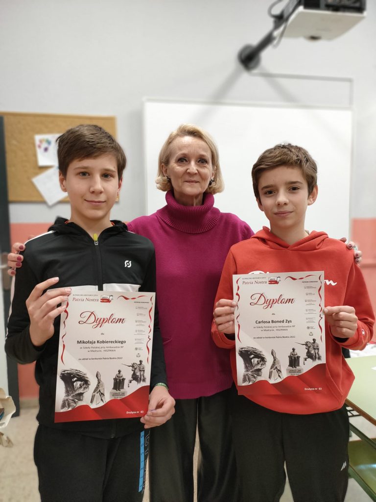 Nasi uczniowie wśród nagrodzonych w konkursie ,,Patria Nostra”
